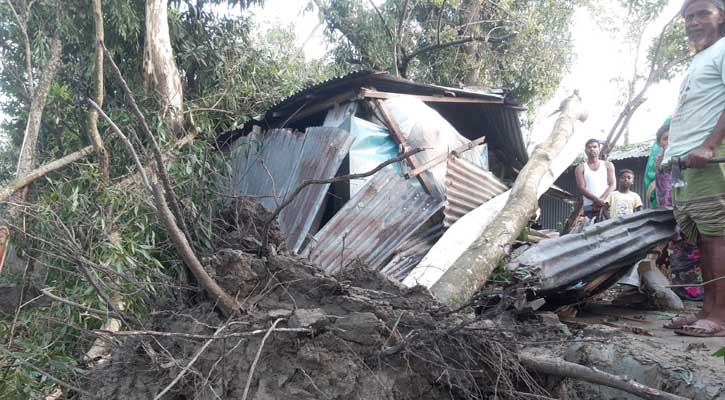 ঝড়ে ঘরের ওপর গাছ পড়ে প্রাণ গেল নারীর